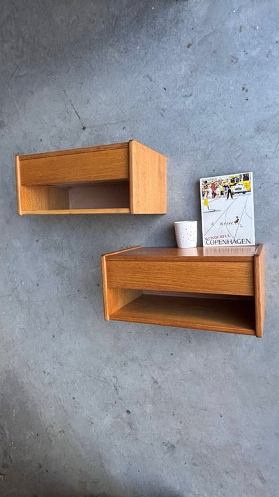 
                  
                    Vintage nachtkastjes zwevend eiken - LOUI.STORE
                  
                