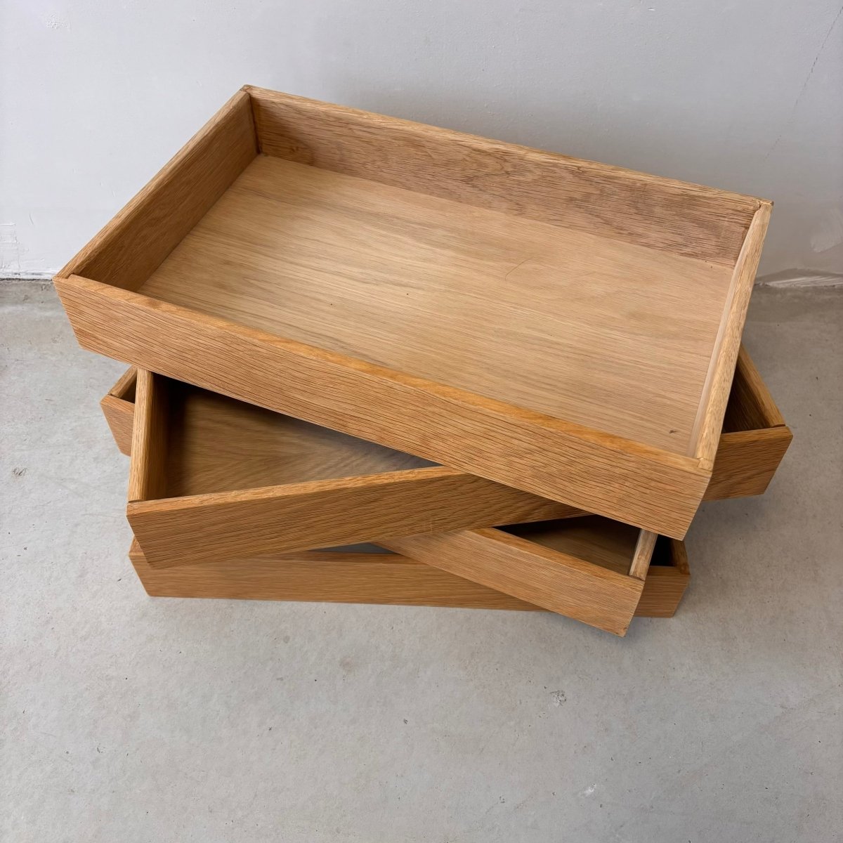 Vintage opbergbak eiken - LOUI.STORE