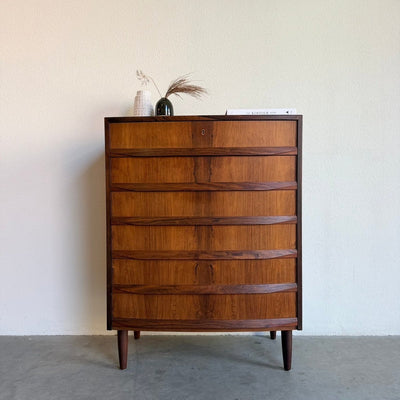 Vintage palissander ladekast6-* - ronde voorkant - LOUI