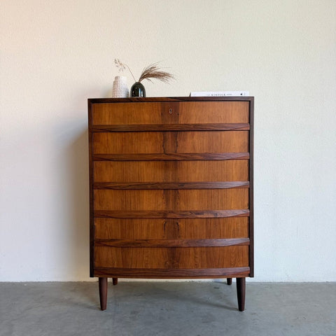 Vintage palissander ladekast6-* - ronde voorkant - LOUI