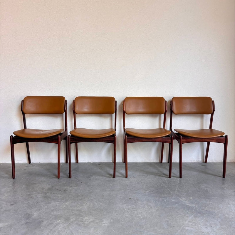 Vintage palissander skai stoelen Erik Buch (4) - LOUI.STORE