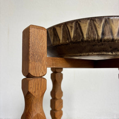 
                  
                    Vintage plantentafel eiken - keramieken schaal diverse soorten - LOUI
                  
                