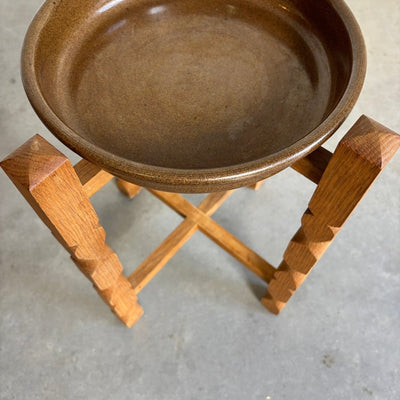 
                  
                    Vintage plantentafel eiken - keramieken schaal diverse soorten - LOUI
                  
                