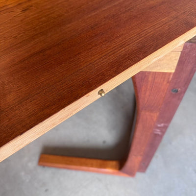 
                  
                    Vintage ronde eettafel uitschuifbaar teak - LOUI
                  
                