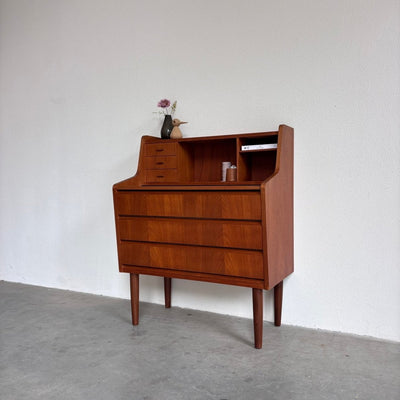 Vintage secretaire teak greeploos - LOUI