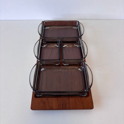 Vintage serveer schaaltje teak - LOUI.STORE