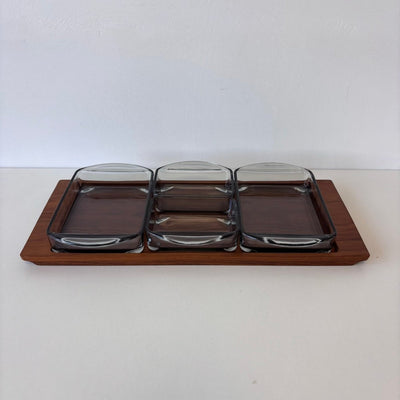 Vintage serveer schaaltje teak - LOUI.STORE