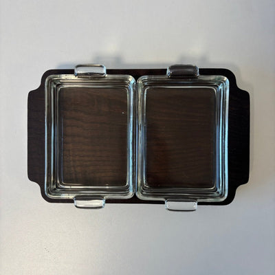 
                  
                    Vintage serveerschaal teak 2 bakjes - LOUI.STORE
                  
                