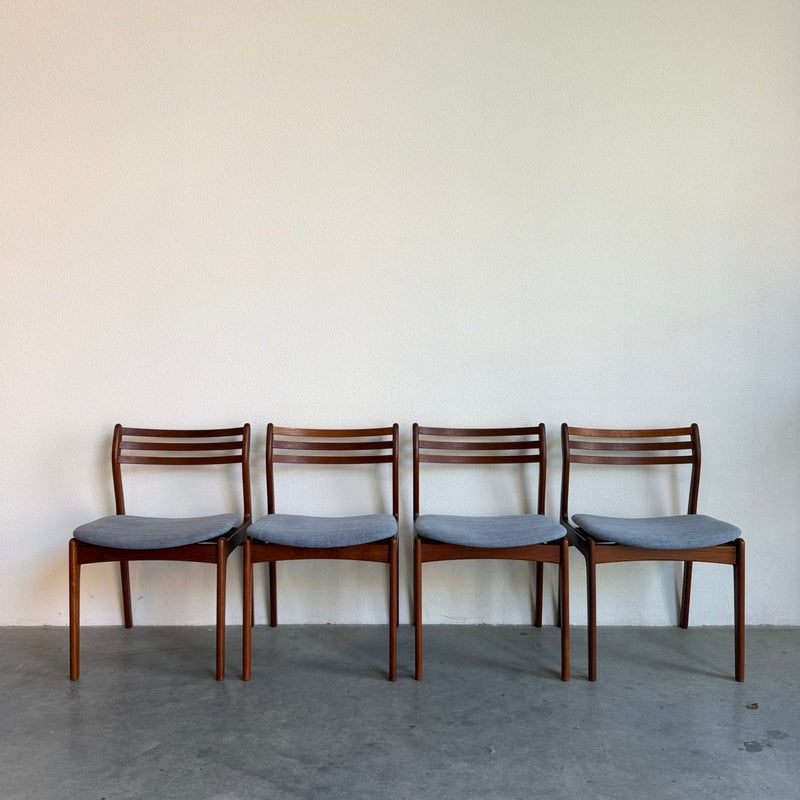 Vintage set 4* eetkamerstoelen P.E. Jorgensen in teak - LOUI