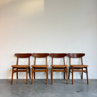 
                  
                    Vintage set 4* stoelen Farstrup teak - skai bekleding - LOUI.STORE
                  
                