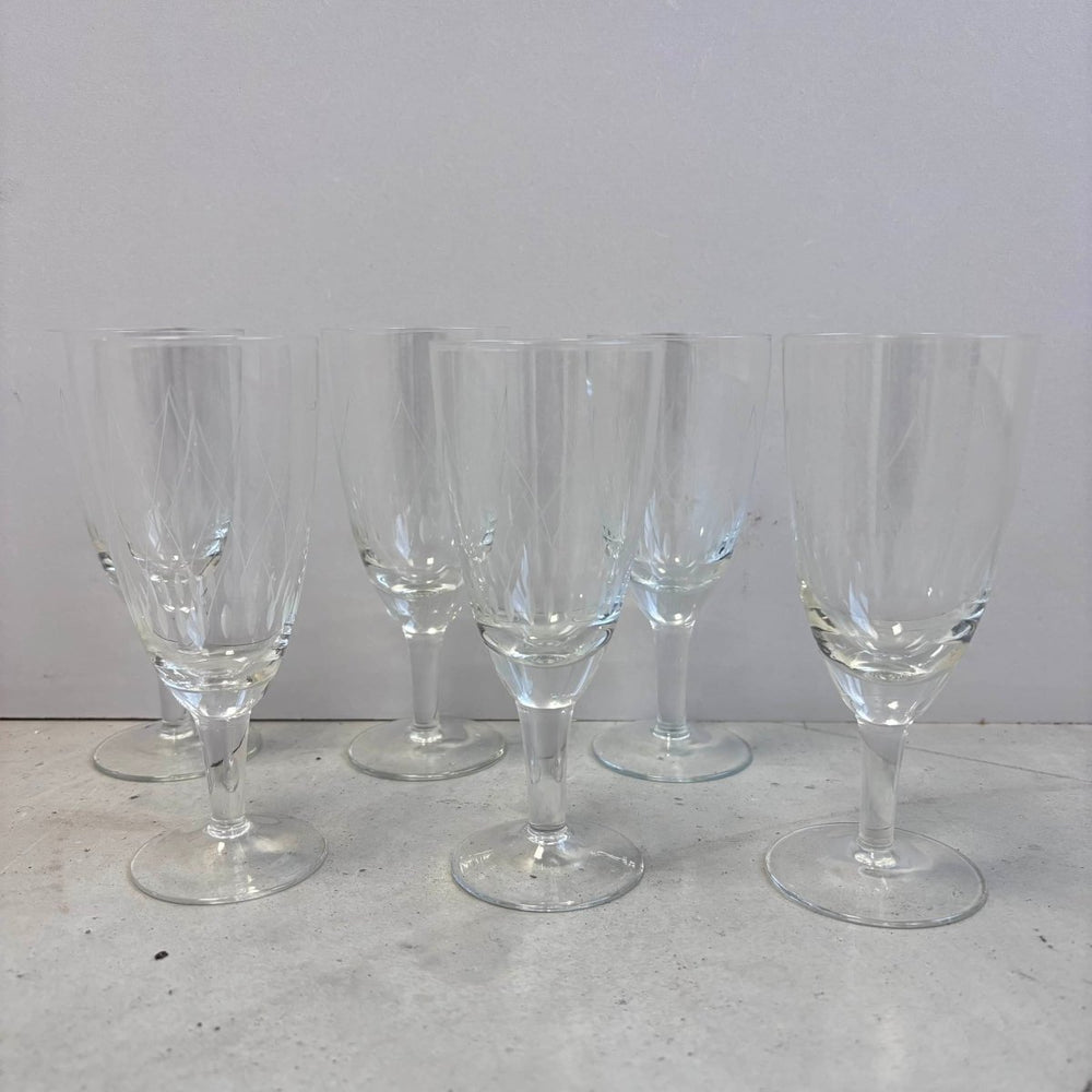 Vintage set 6* glaasjes hoog - LOUI.STORE