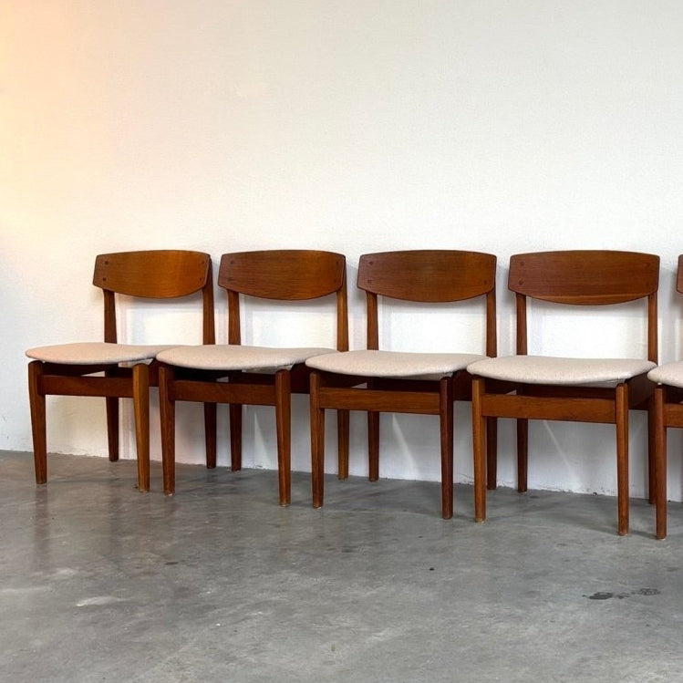 Vintage set 6 stoelen FDB Møbler in eiken - LOUI.STORE