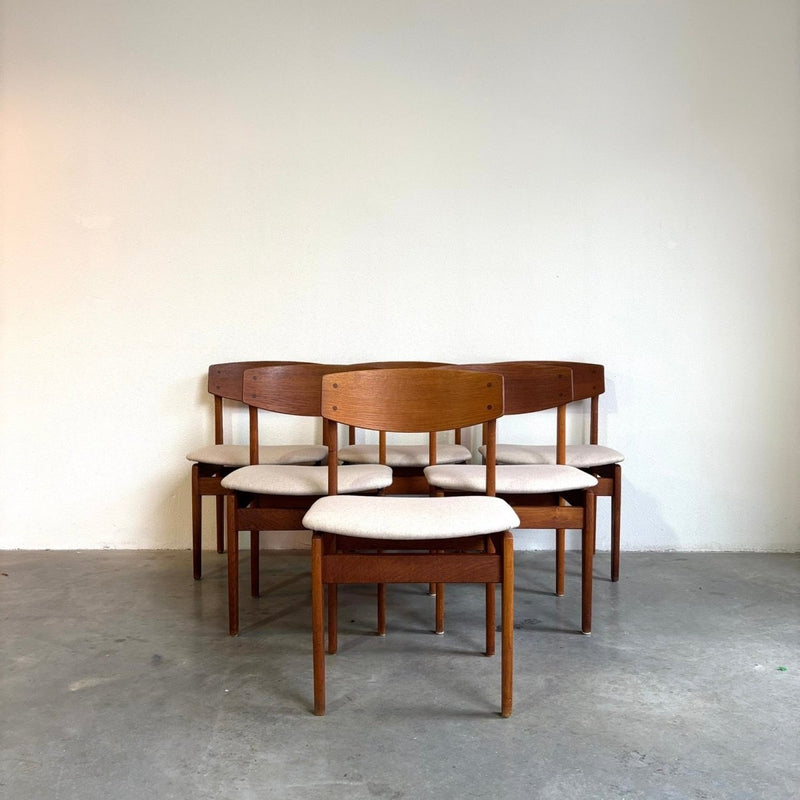 Vintage set 6 stoelen FDB Møbler in eiken - LOUI.STORE