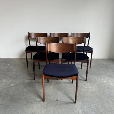 Vintage set 6* stoelen P.E Jorgensen voor Farsø - LOUI.STORE