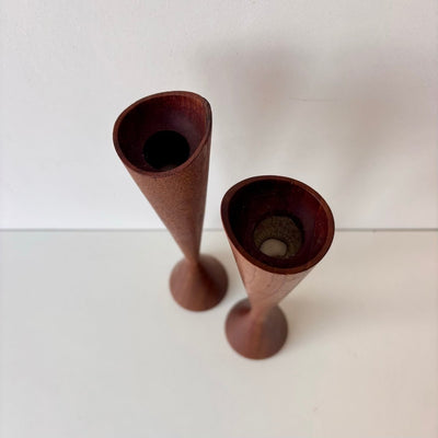 Vintage set kandelaars teak - LOUI.STORE