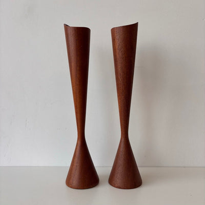 Vintage set kandelaars teak - LOUI.STORE