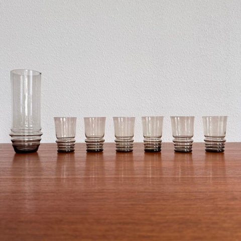 Vintage set karaf met 6 glaasjes - LOUI.STORE