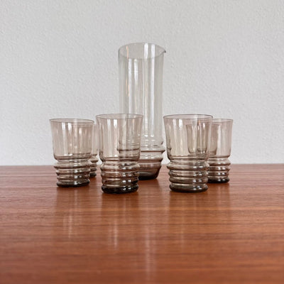 Vintage set karaf met 6 glaasjes - LOUI.STORE