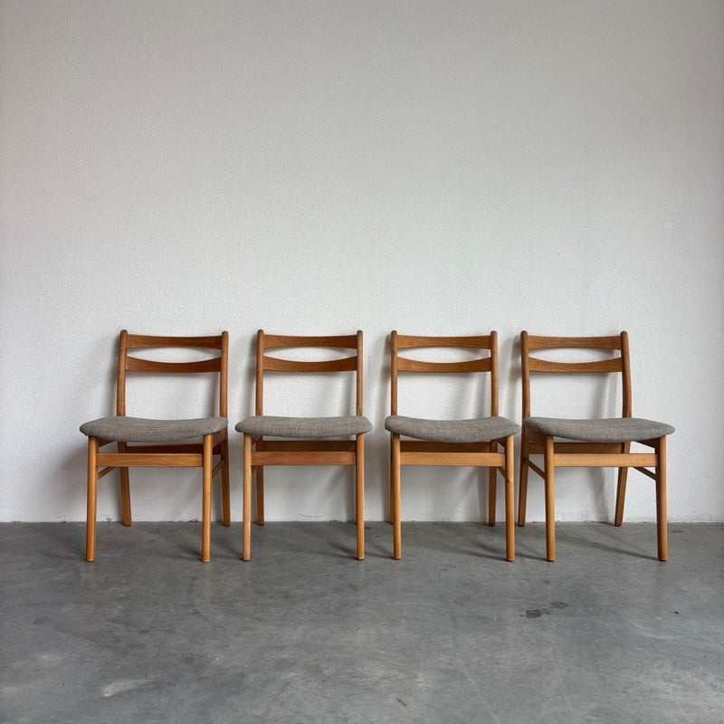 Vintage set stoelen eiken - beuk - LOUI.STORE