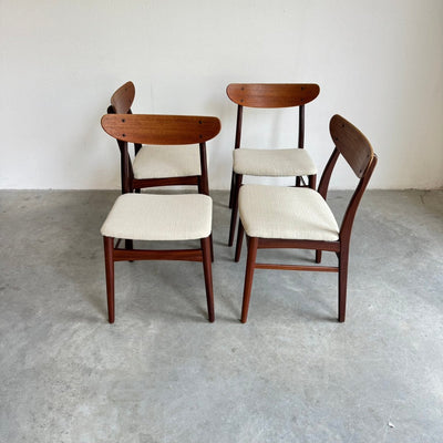 Vintage set stoelen Farstrup donker teak - LOUI.STORE