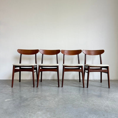 Vintage set stoelen Farstrup donker teak - LOUI.STORE