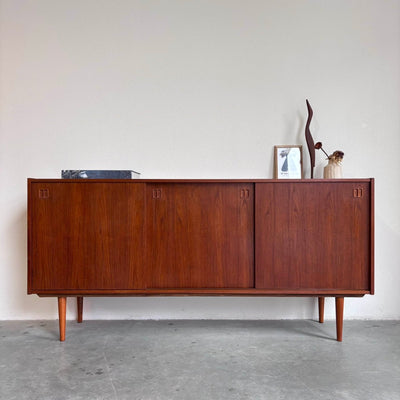 Vintage sideboard 3 schuifdeuren teak - LOUI.STORE