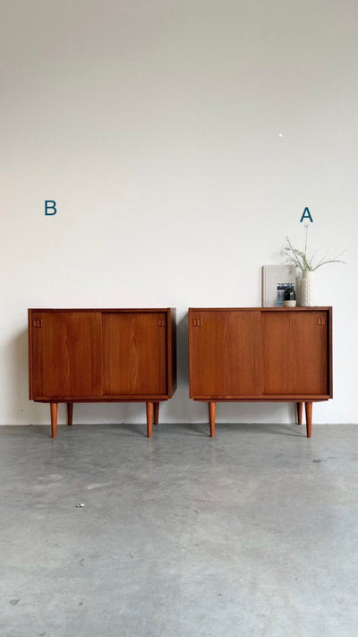 
                  
                    Vintage sideboard schuifdeurtjes vierkant handvat - LOUI
                  
                