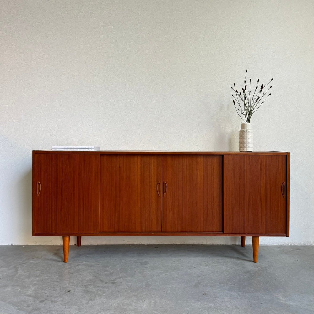 Vintage sideboard teak 4 schuifdeuren - LOUI.STORE