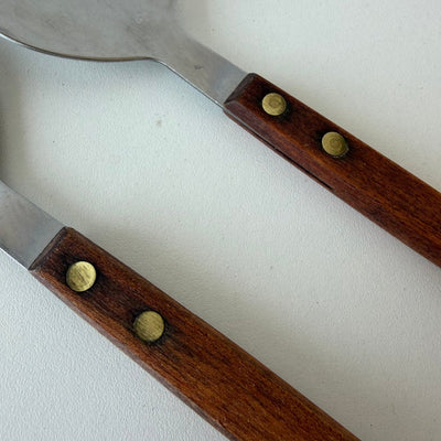 
                  
                    Vintage slabestek teak - roestvrij staal - LOUI
                  
                