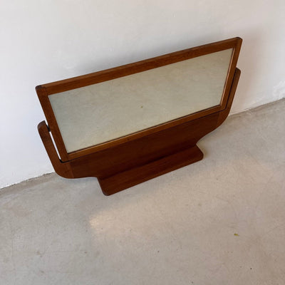 Vintage spiegel op voet eiken - LOUI.STORE