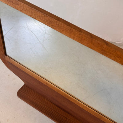 
                  
                    Vintage spiegel op voet eiken - LOUI.STORE
                  
                