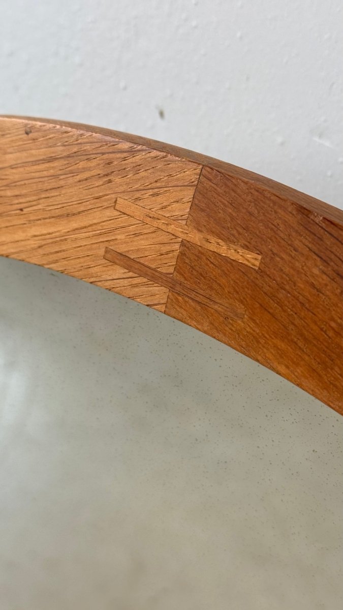 
                  
                    Vintage spiegel rond eiken Aksel Kjersgaard - LOUI.STORE
                  
                