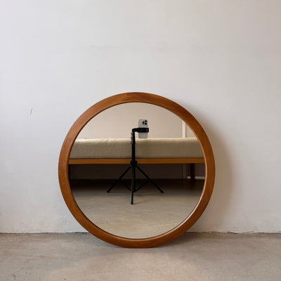 Vintage spiegel rond eiken Aksel Kjersgaard - LOUI.STORE