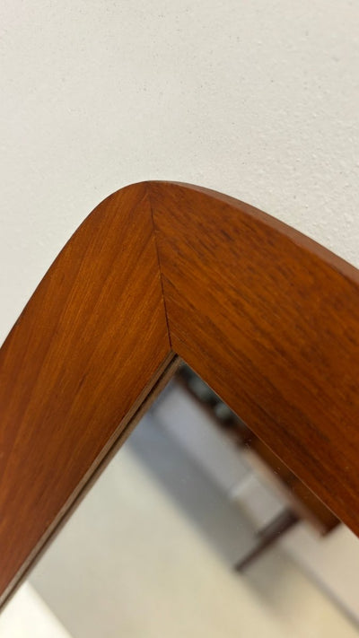 Vintage spiegel tapstoelopend teak - LOUI.STORE