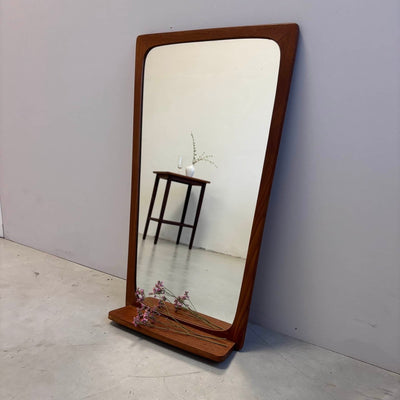 Vintage spiegel wandplank teak - LOUI.STORE