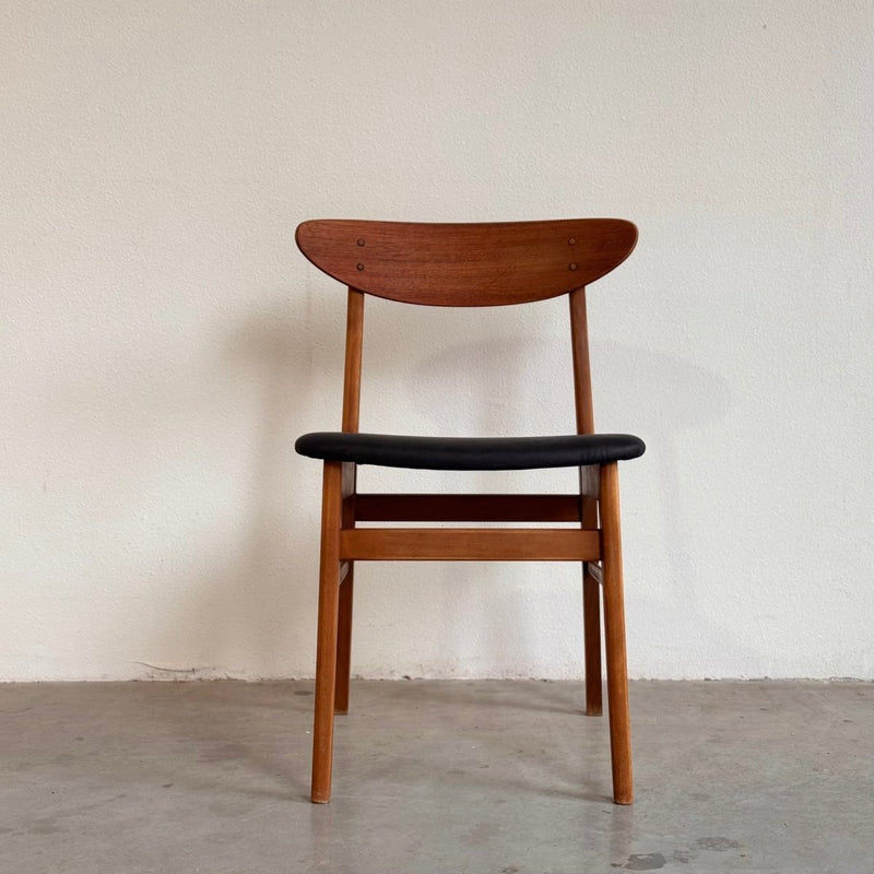 Vintage stoel Farstrup zwart skai - LOUI.STORE