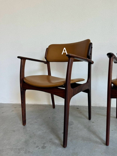 
                  
                    Vintage stoel palissander en skai Erik Buch - LOUI.STORE
                  
                