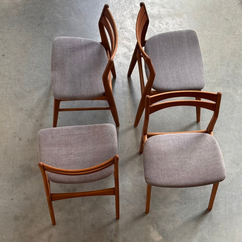 Vintage stoelen teak set 4* - LOUI