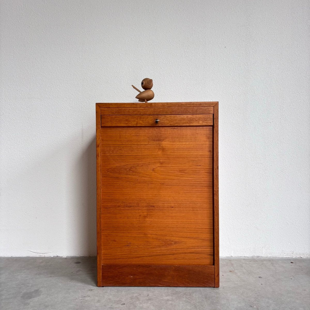 Vintage tambour kastje teak - LOUI.STORE