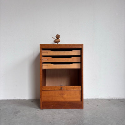 Vintage tambour kastje teak - LOUI.STORE