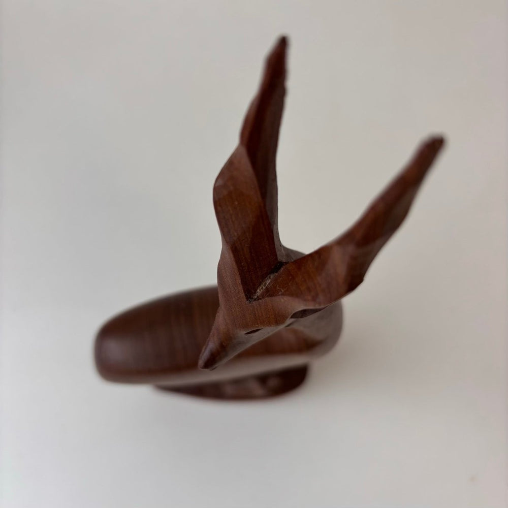 Vintage teak beeldje bok - LOUI.STORE