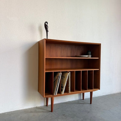 Vintage teak boekenkast - vinyl schappen - LOUI