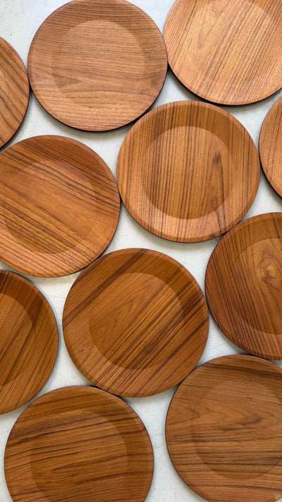 Vintage teak houten borden - LOUI