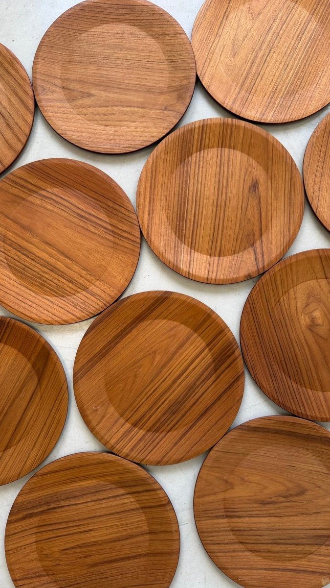 Vintage teak houten borden - LOUI