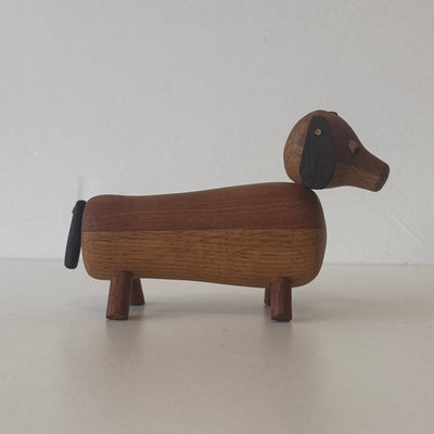 Vintage teak houten teckel - LOUI.STORE