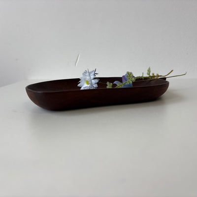 Vintage teak schaaltje bladvorm - LOUI.STORE