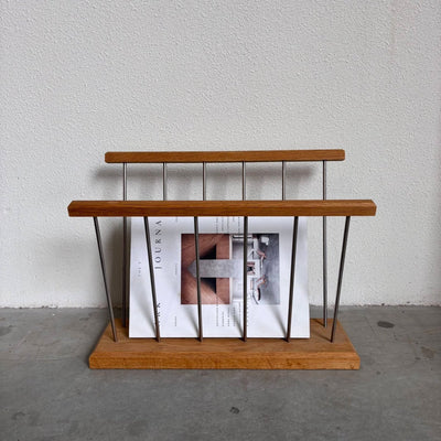 Vintage tijdschriftenrek eik - LOUI.STORE