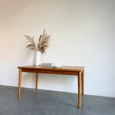 
                  
                    Vintage uitschuifbare eettafel licht teak - LOUI
                  
                