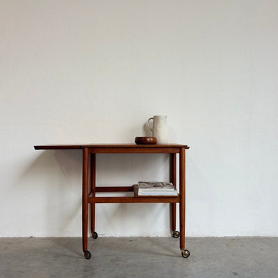 Vintage verlengbare trolley - bijzettafel teak - LOUI.STORE