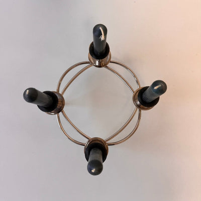 Vintage verzilverde kaarsen houder voor 4 kaarsen - LOUI.STORE